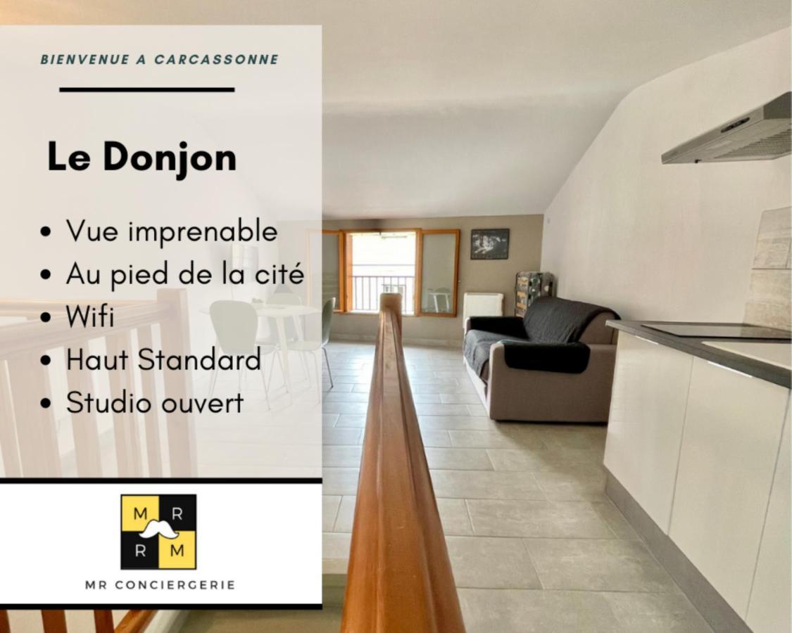 Le Donjon - Vue Cite Pied Cite Medievale Neuf 卡尔卡松 外观 照片
